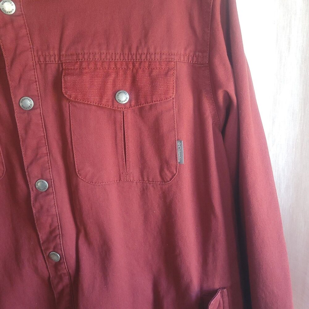 Columbia Men's Hyland Woods Deep Rust Shirt Jacket Size Medium - Picture 7 of 14